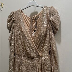 Elegant Sequin Long Sleeve Dress